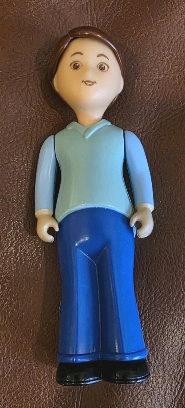 5.5 Inch Vtg Little Tikes Dad Man Father Blue Shirt Pant Doll Replacement Figure